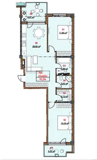 2-bedroom apartment, 93 m² — Image 2