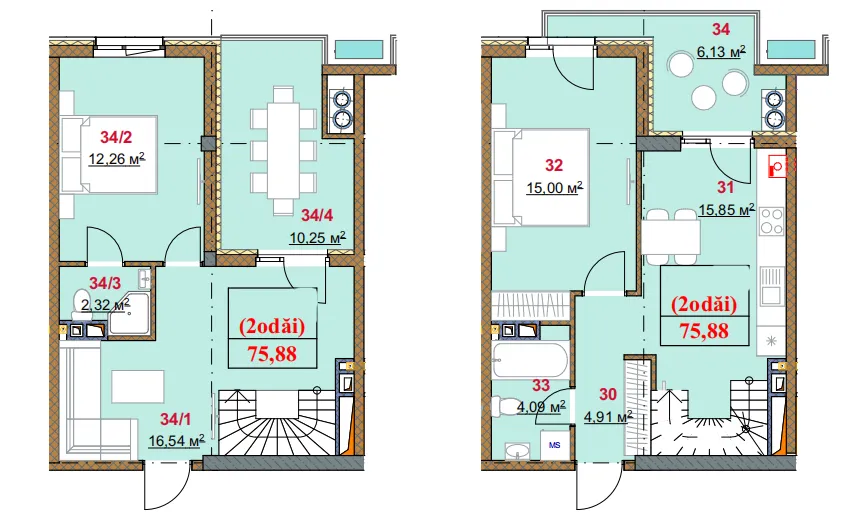 2-комнатная квартира, 76 м² — Изображение 2