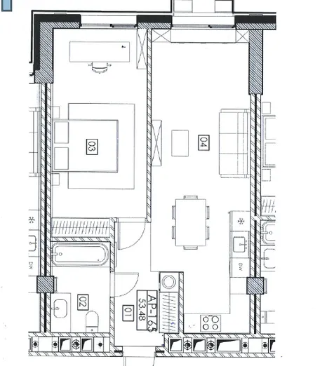 1-комнатная квартира, 53 м² — Изображение 2