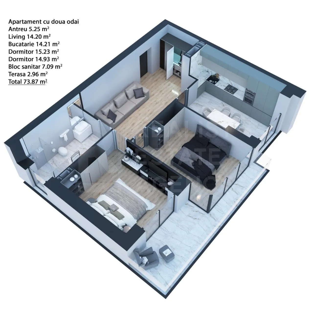 2-комнатная квартира, 74 м² — Изображение 4