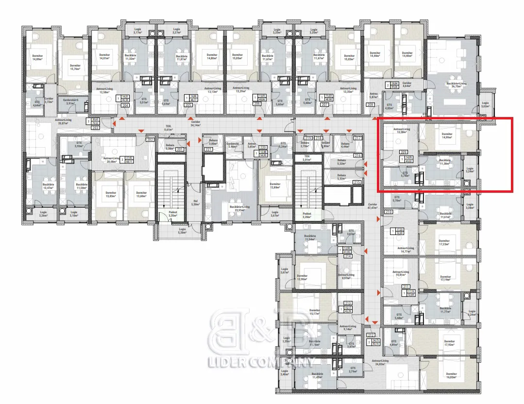 1-bedroom apartment, 49 m² — Image 3