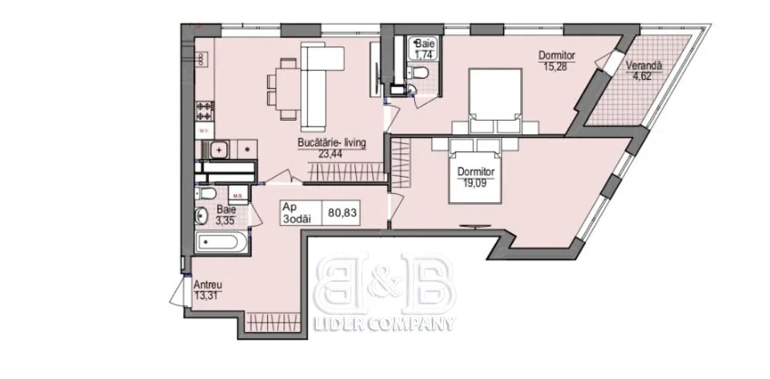 3-комнатная квартира, 81 м² — Изображение 2
