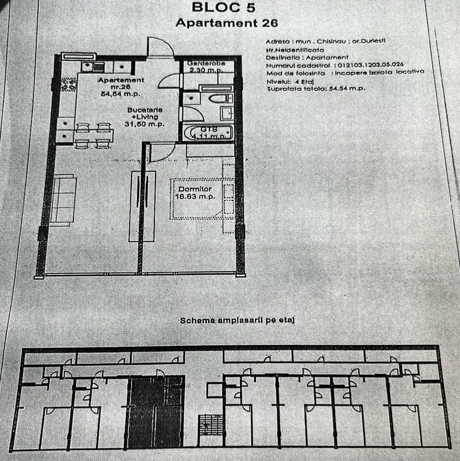 1-camere apartament, 55 m² — Imagine 2