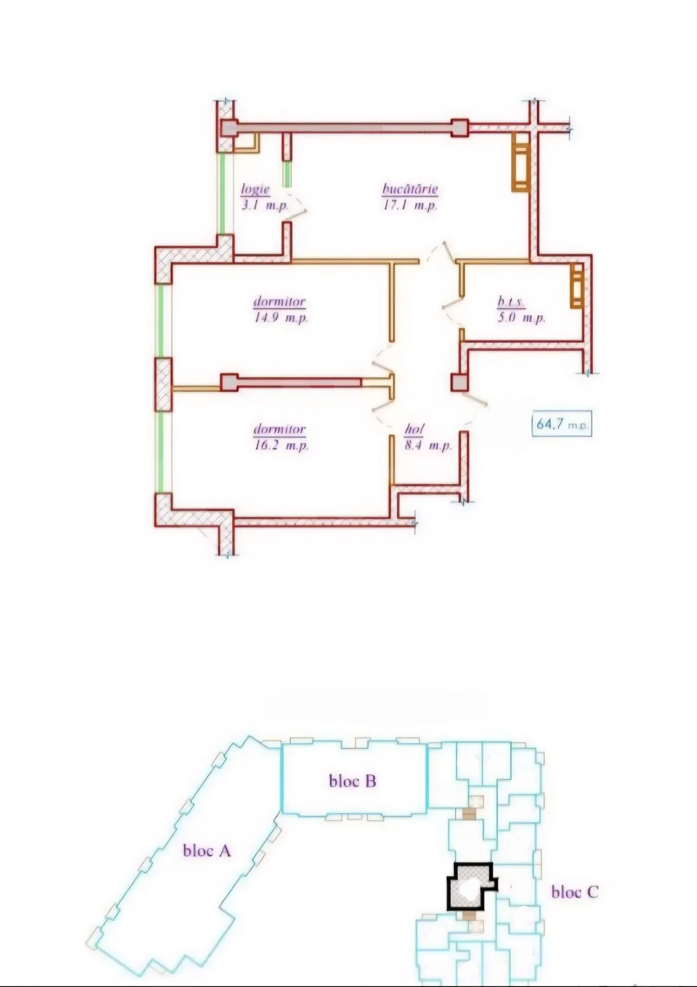 2-комнатная квартира, 64.7 м² — Изображение 2