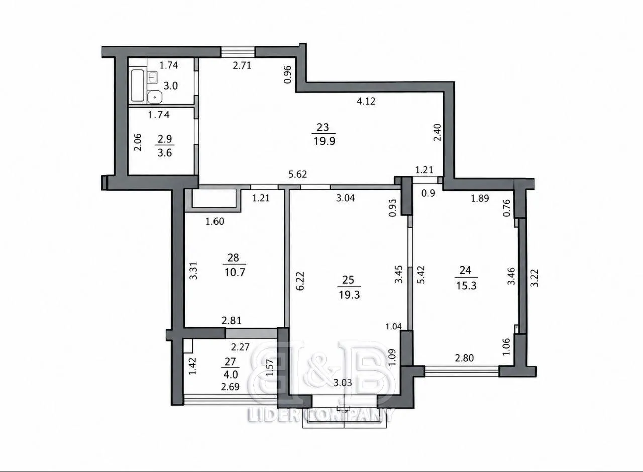 2-комнатная квартира, 75 м² — Изображение 3