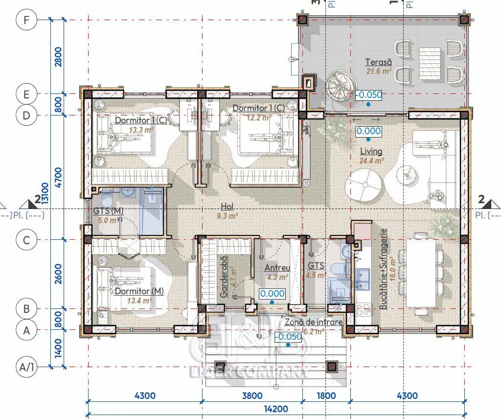1-этажный дом, 3 комнаты, 110 м² — Изображение 2