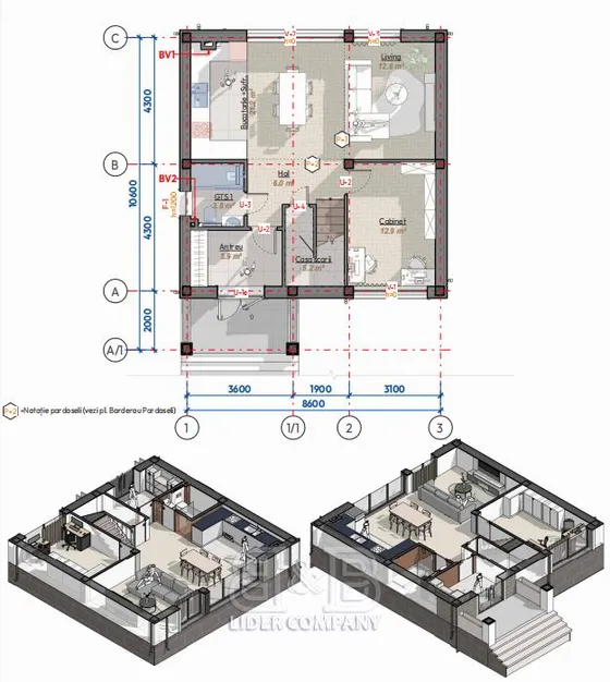 2-этажный дом, 4 комнаты, 136 м² — Изображение 2
