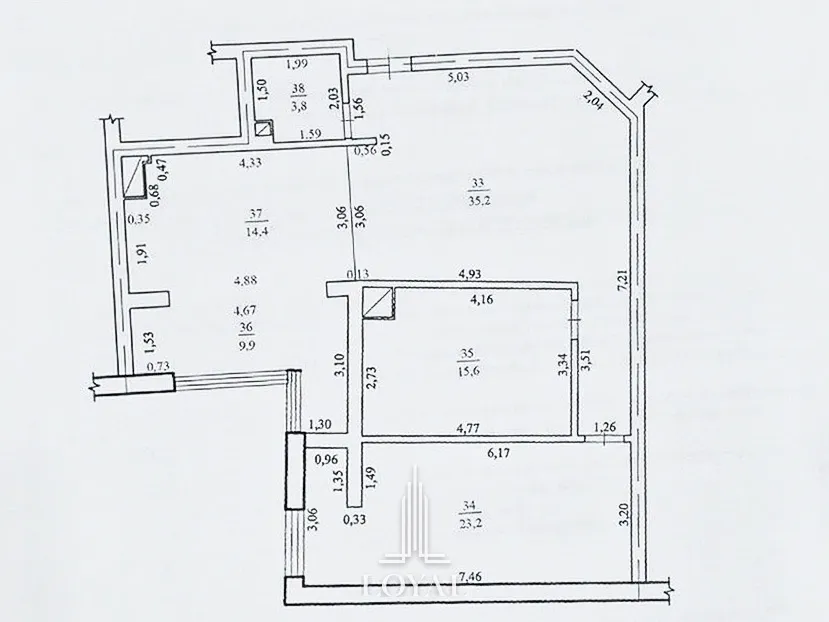 2-camere apartament, 102 m² — Imagine 4