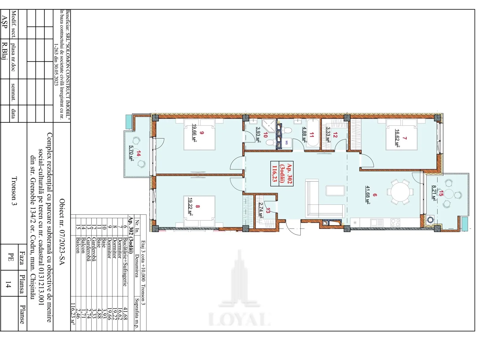 3-bedroom apartment, 116 m² — Image 2