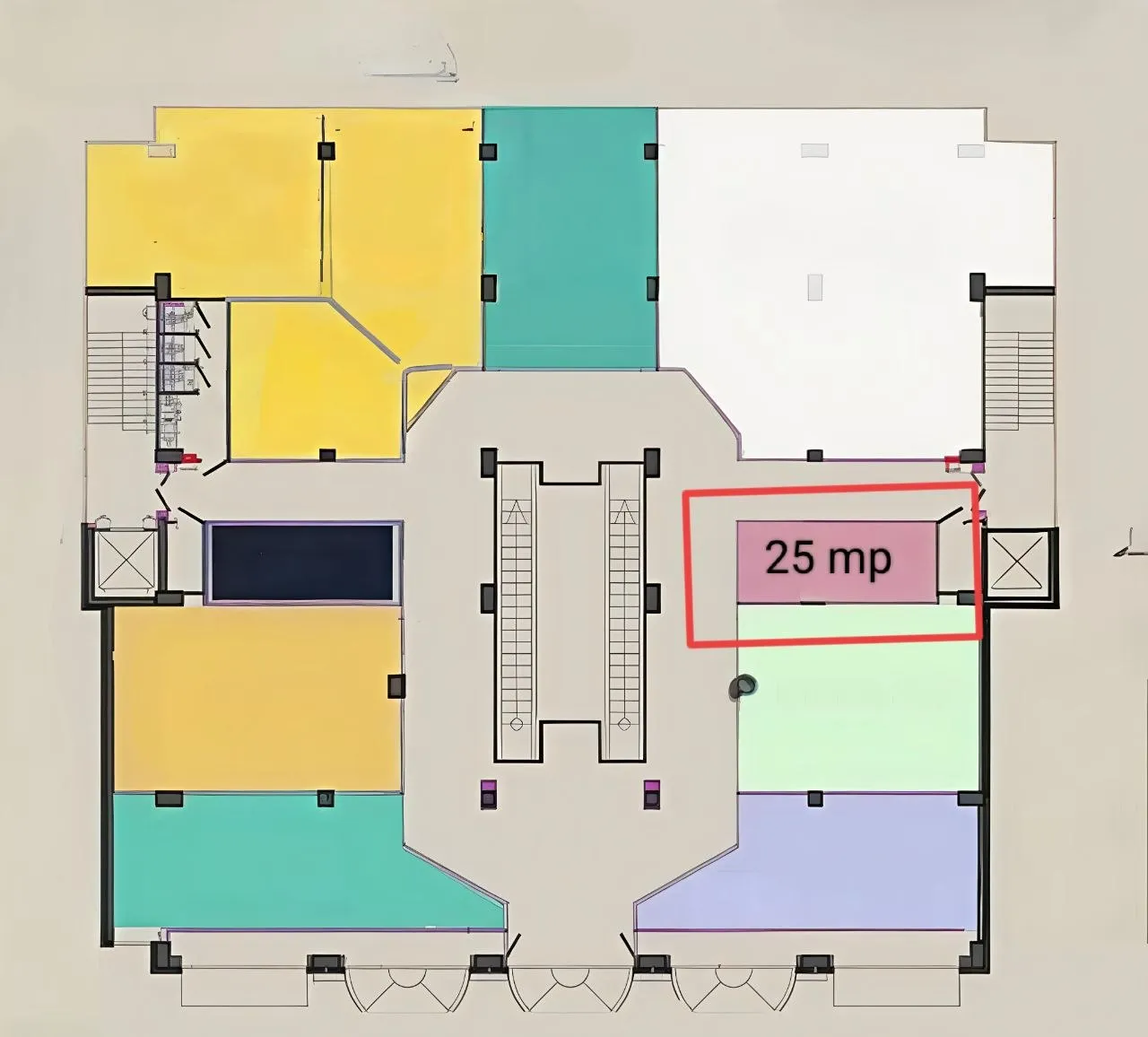1-camere birou, 25 m² — Imagine 5