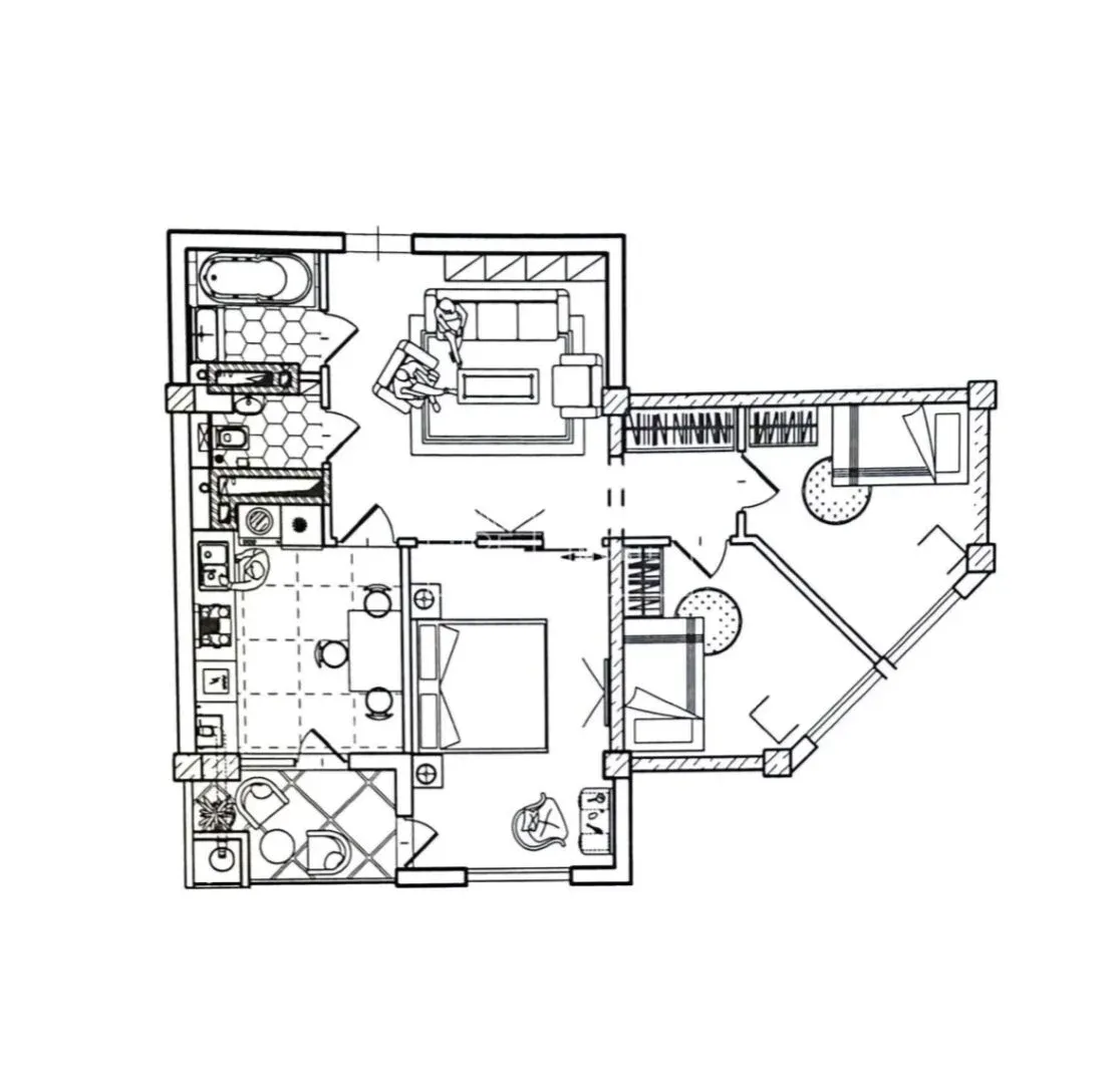 3-camere apartament, 73.6 m² — Imagine 2