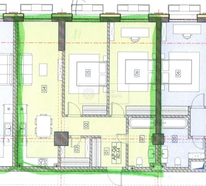 3-комнатная квартира, 78.4 м² — Изображение 1