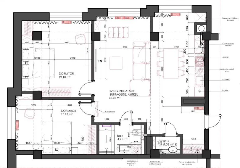 2-camere apartament, 88 m² — Imagine 18