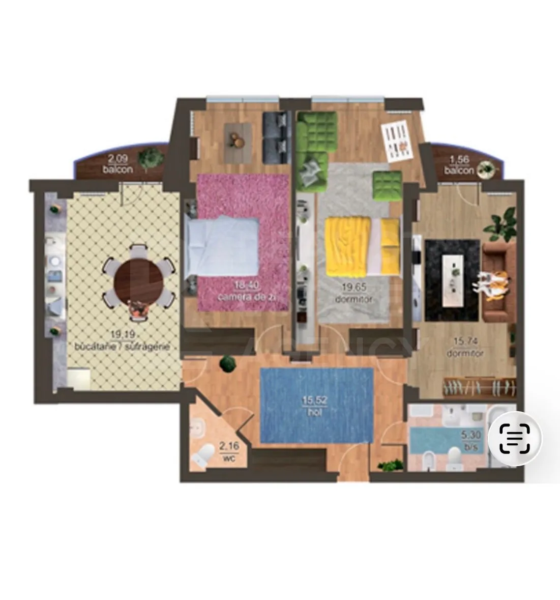3-комнатная квартира, 97 м² — Изображение 2