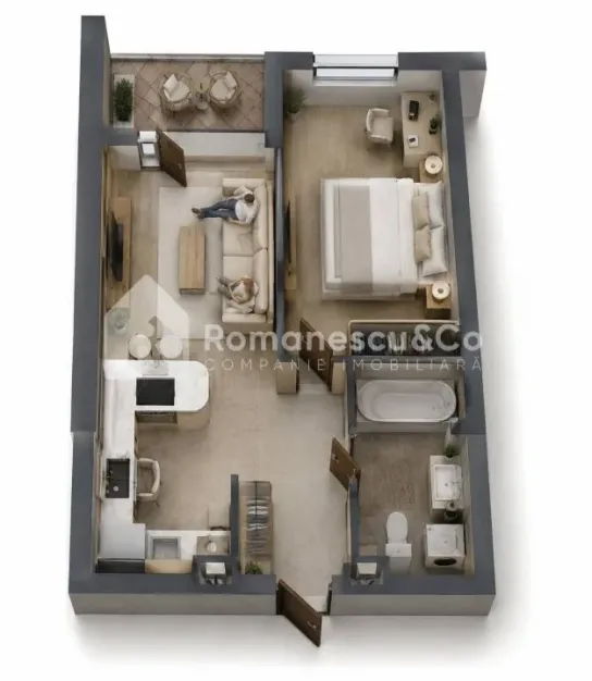 2-bedroom apartment, 42 m² — Image 3