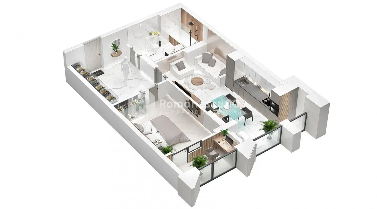 1-bedroom apartment, 54 m² — Image 2
