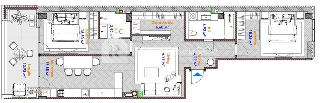 2-bedroom apartment, 101.32 m² — Image 2