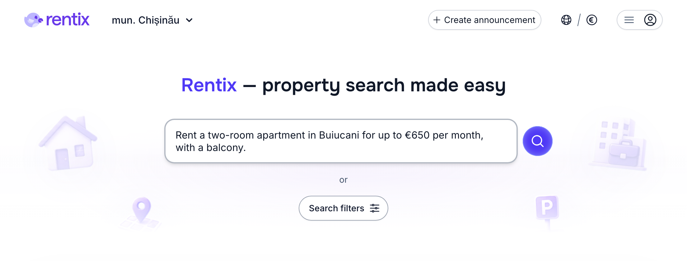 Searching for an apartment in everyday language