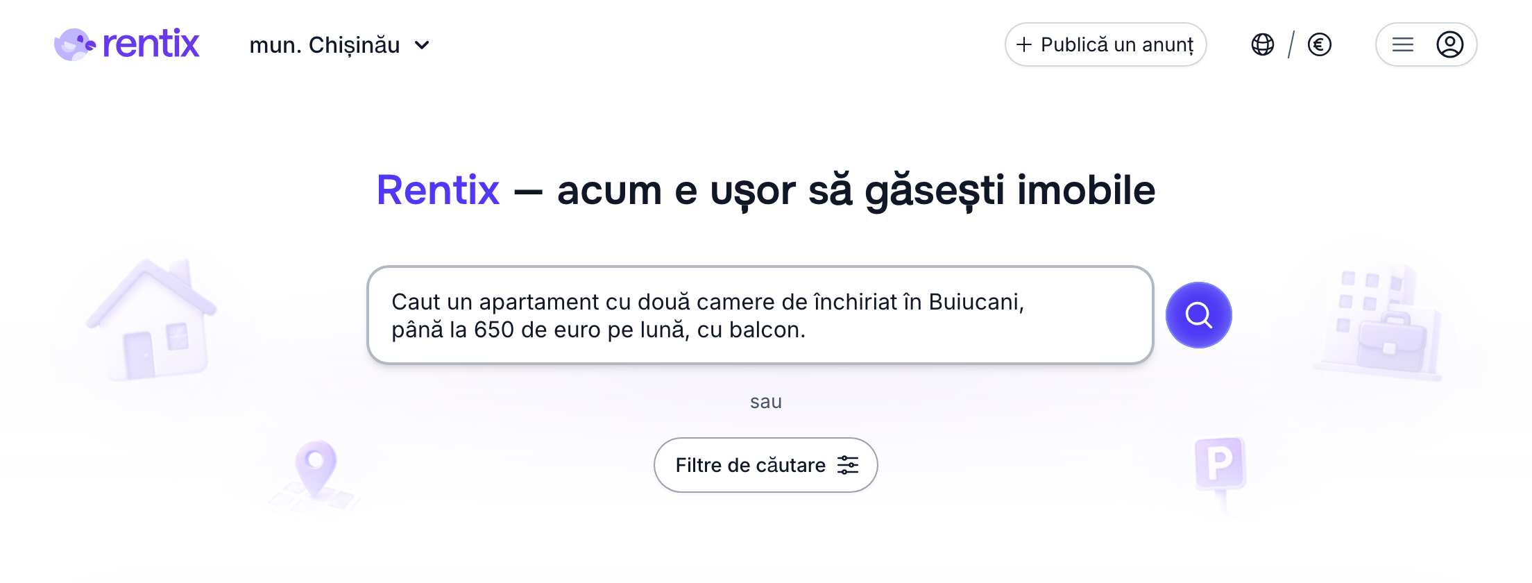 Căutarea unui apartament în cuvinte simple